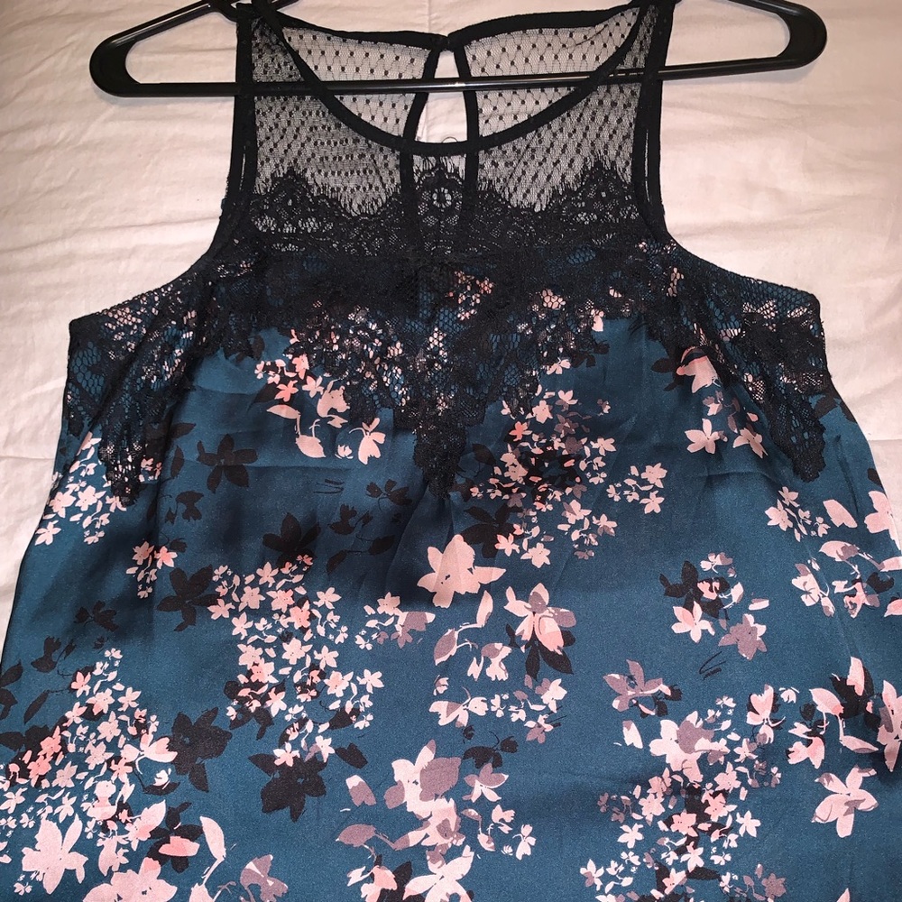 Sleeveless silk top